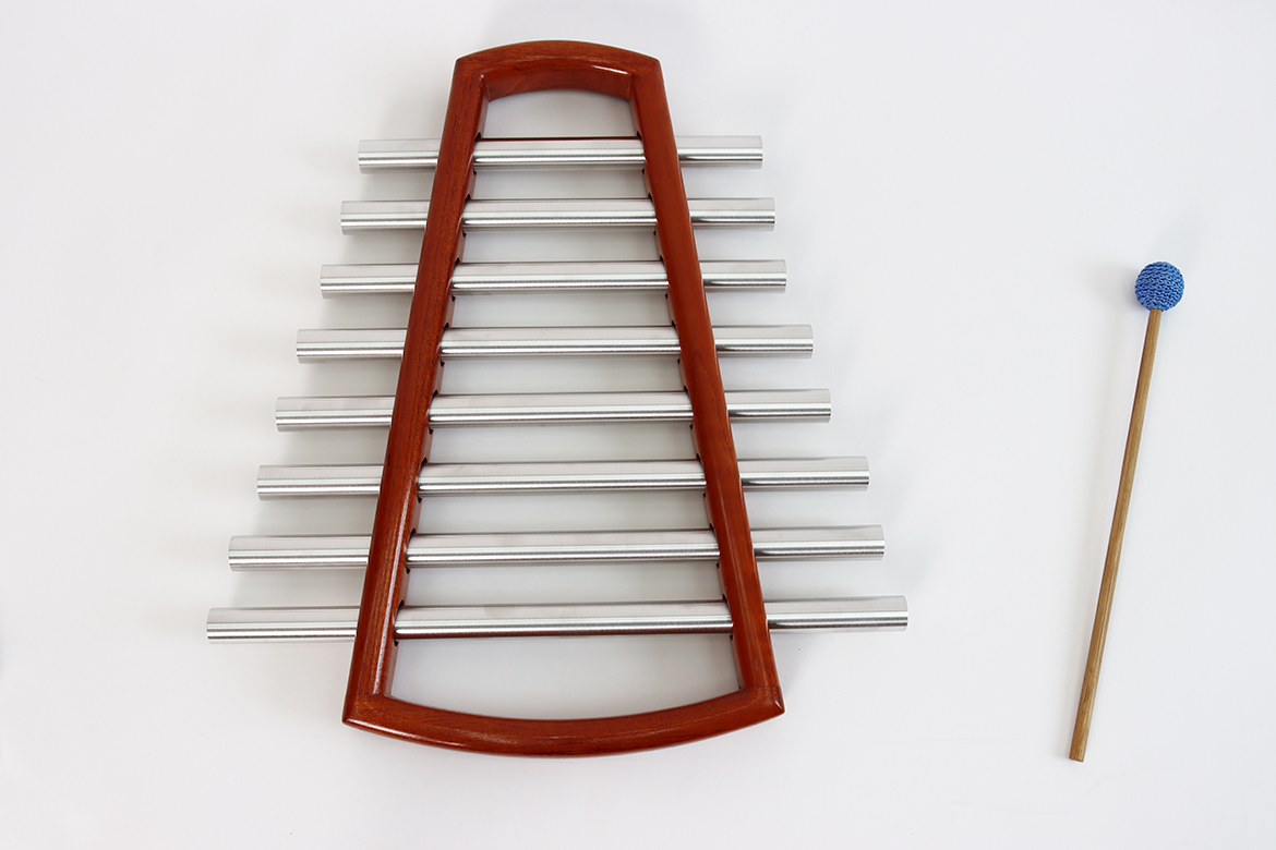 Himmelsleiter, Röhrenglockenspiel im Holzrahmen, G-Pentatonik, A= 432 Hz, Standard