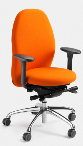 Bürodrehstuhl Tango mit allseits beweglicher Sitzfläche (ERGOTOP-Technologie) von Löffler, mit Armle