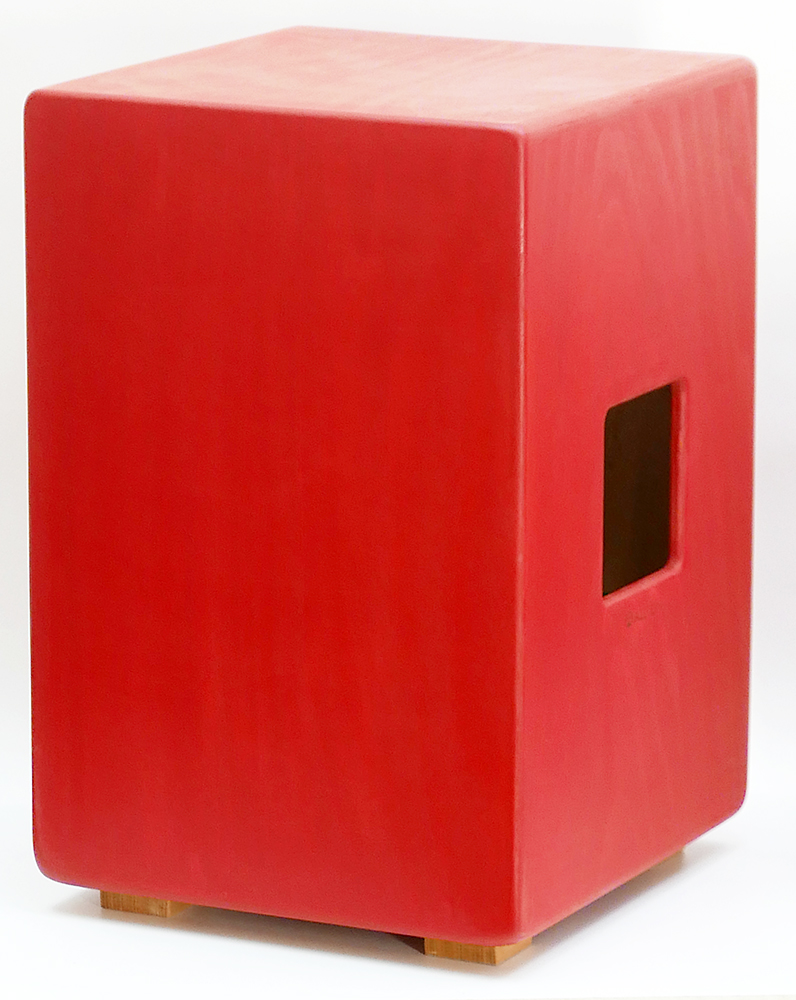 Outdoor-Cajon, rot lasiert