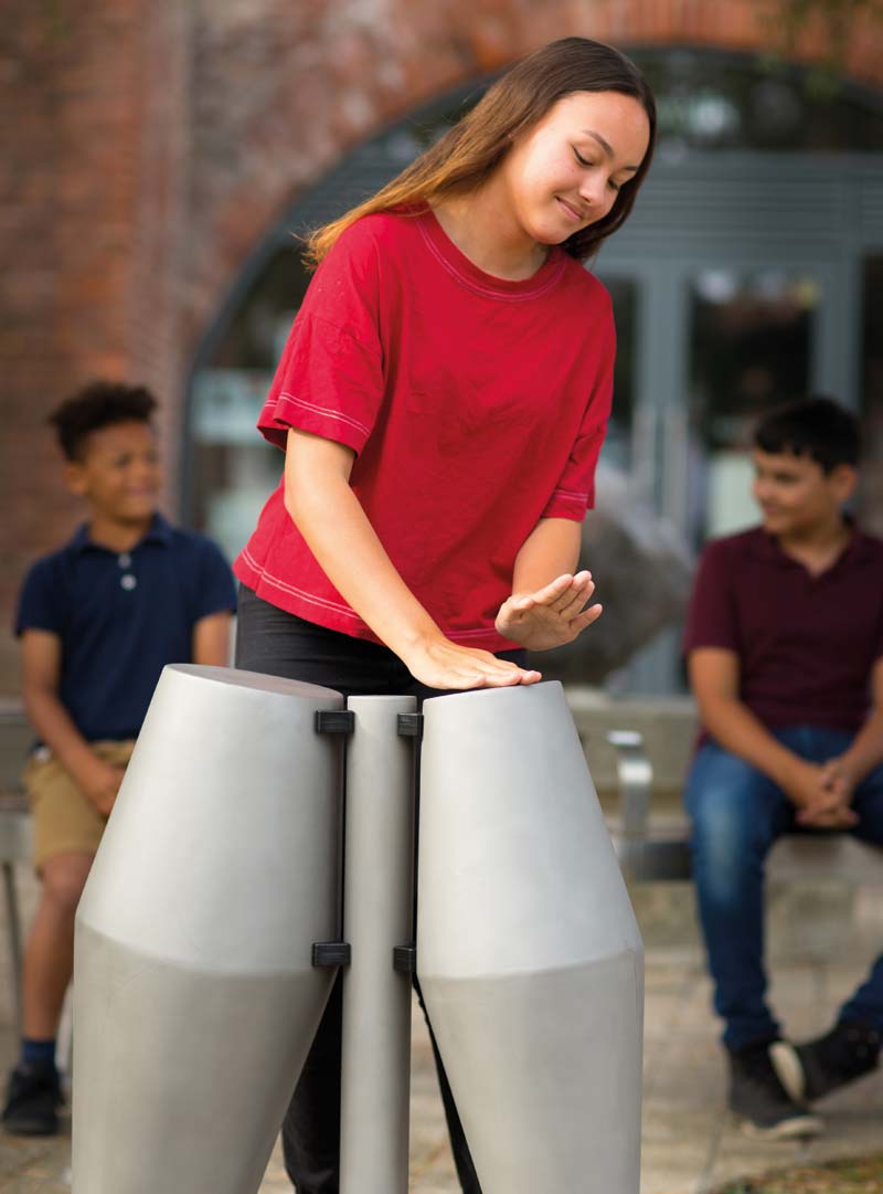 Tumbadoras, Outdoor-Trommelpaar, 2er-Set zum Einbetonieren