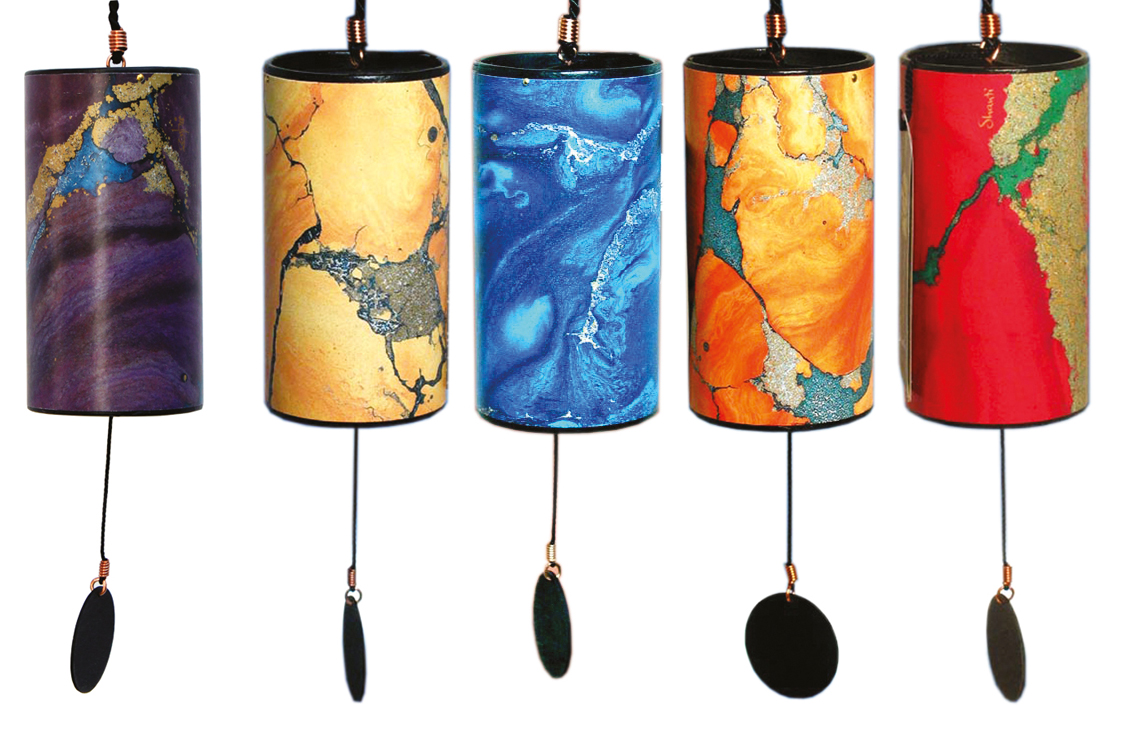 Zaphir 5er Set Shanti-Klangspiel Melodie Crystalide, Sunray, Harvest, Sufi und Blue Moon