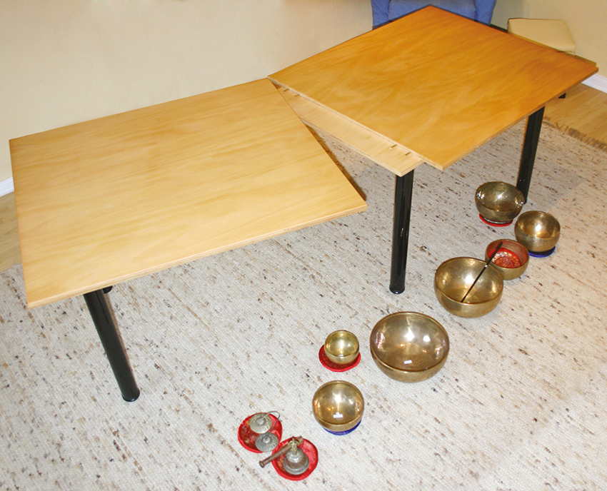 Klangschalentisch, 2-teilig