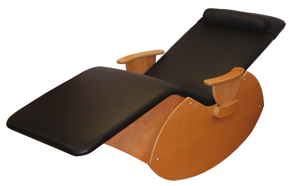 Klangwoge Balance PUR mit Armlehnen, Festpolsterung Kunstleder