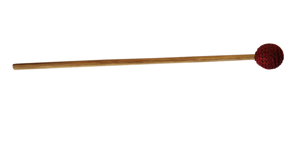 Schlägel für Aureliofon / Aureliophone, Wollkopf gehäkelt, 3 x 30 cm