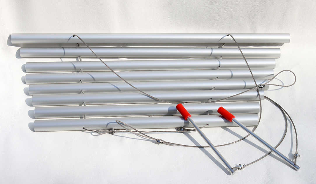 Außenobjekt Röhrenglockenspiel, diatonisch, C-Dur, 8 Töne,auch für Innen geeignet