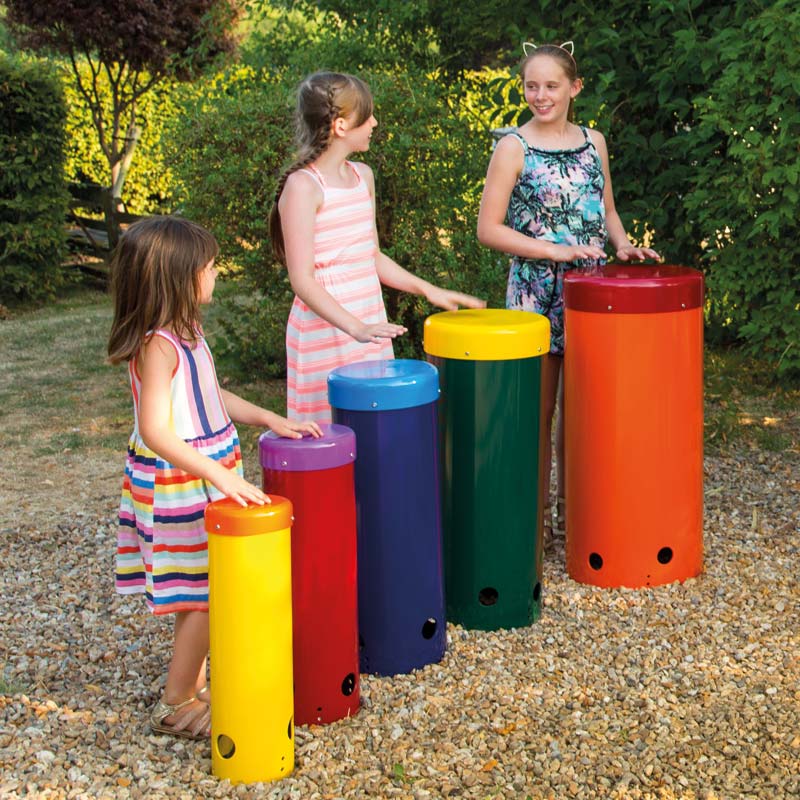 Rainbow Sambas, 5er Set, Outdoor-Instrumente, zum Einbetonieren