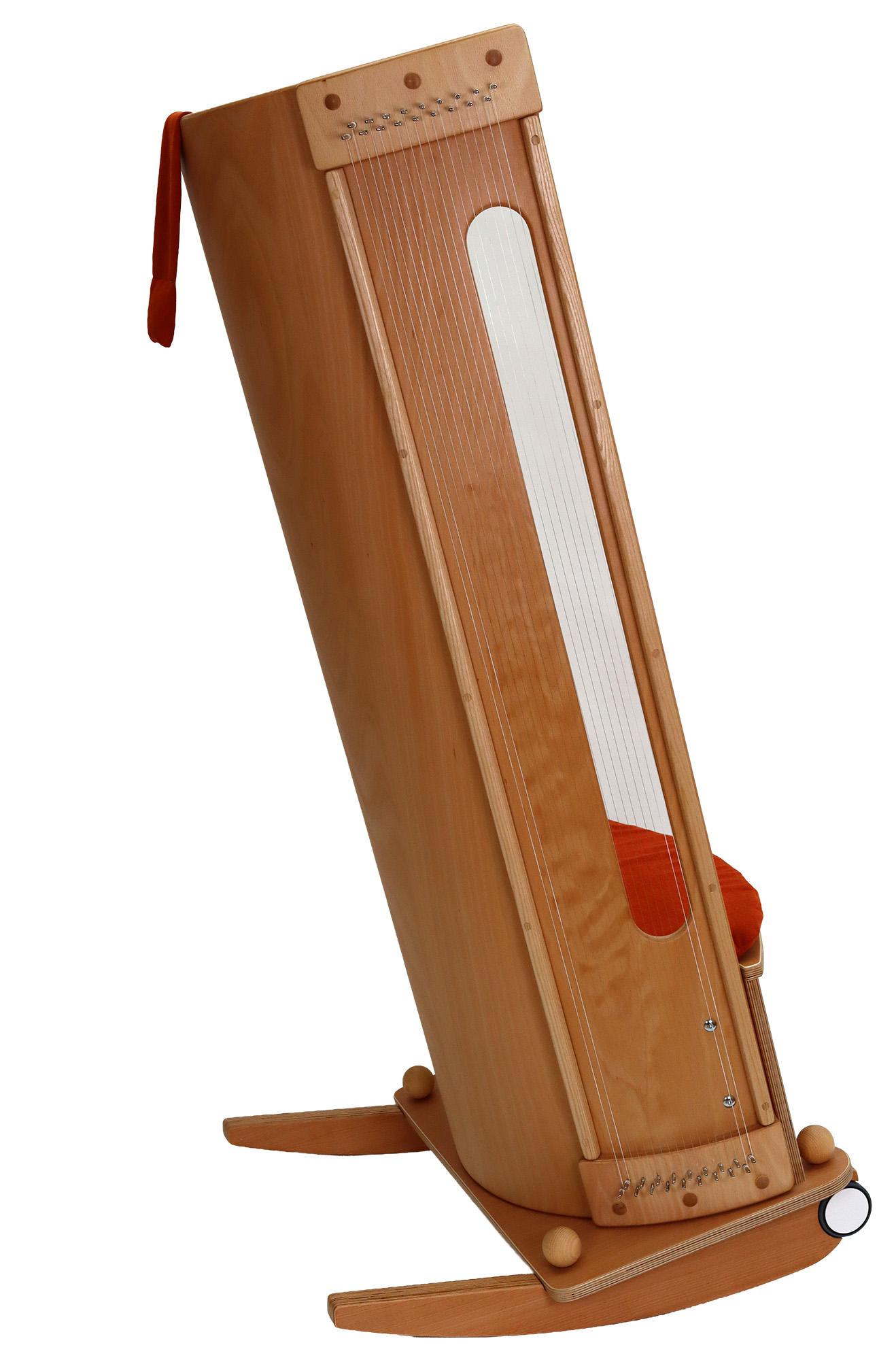 ALLTON Klangmassage-Schaukelstuhl geölt, langförmiges Greifloch, 160 cm hoch