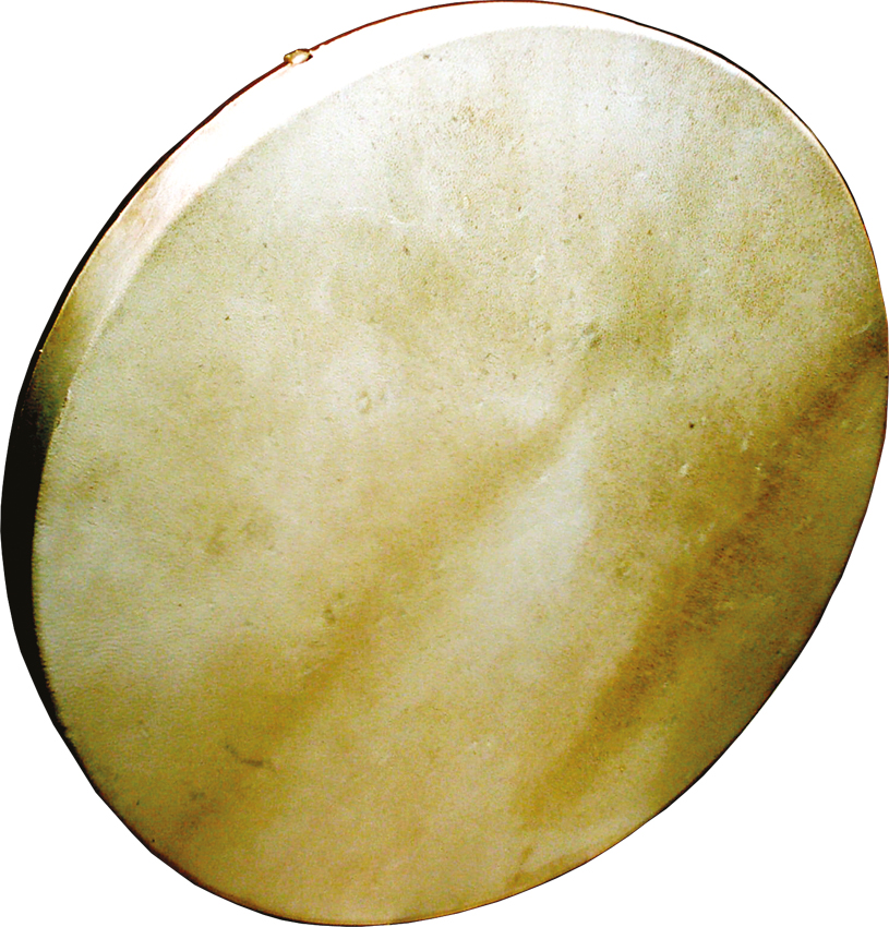 Schamanentrommel, 46 cm, stimmbar, extraleicht, Rahmentrommel aus Pakistan,