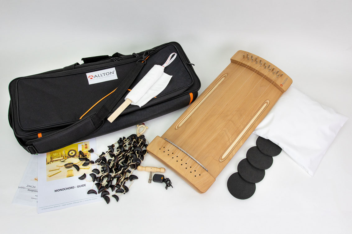 Monochord-Set Pflege, mit Wölbi-Monochord inkl. Unterlegkissen, Transporttasche und mehr