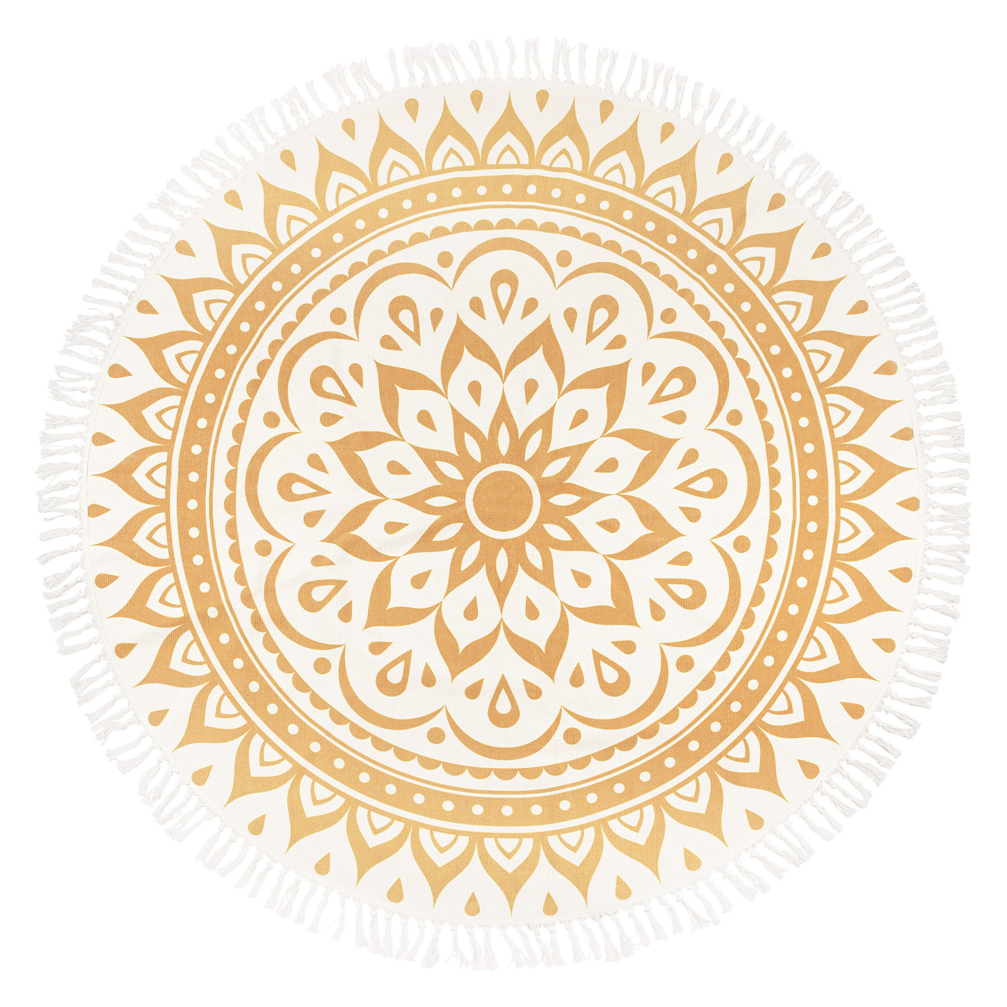 Meinl Meditationsteppich, blumiges Design, Durchmesser 200 cm