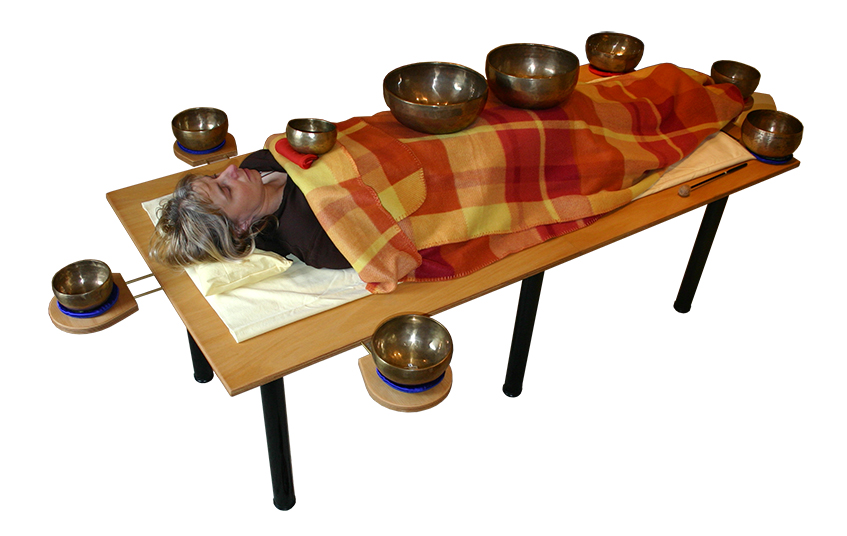 Klangschalentisch, 2-teilig