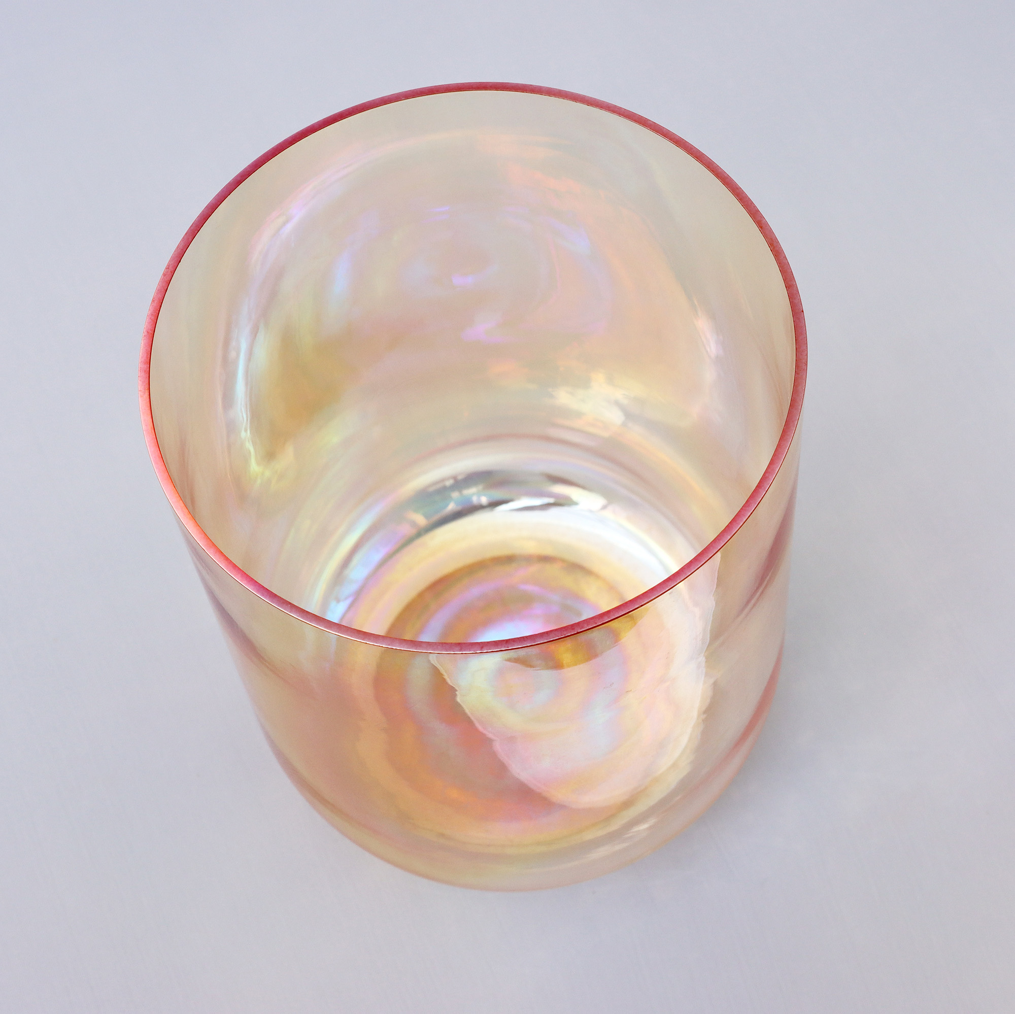 Kristall-Klangschale Alchemie-Galaxy, klar durchscheinend, Ø 15 cm