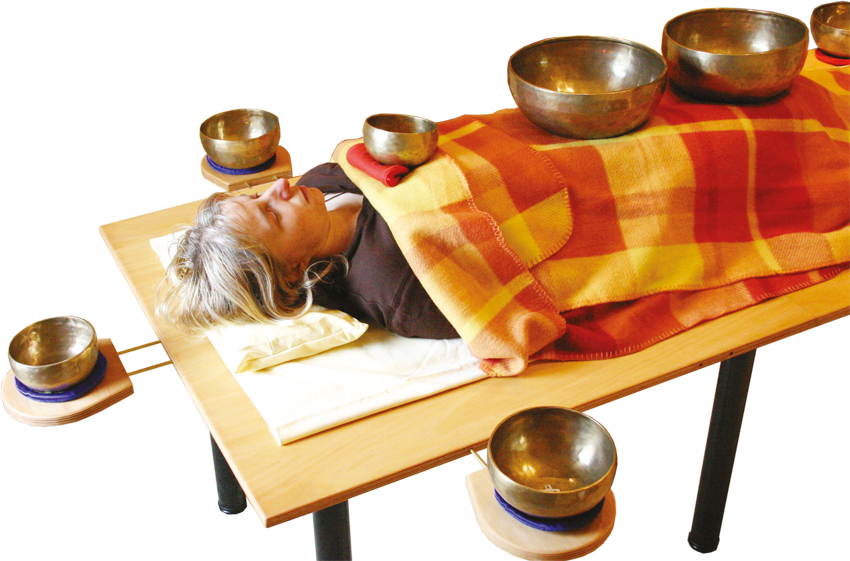 Klangschalentisch, 2-teilig