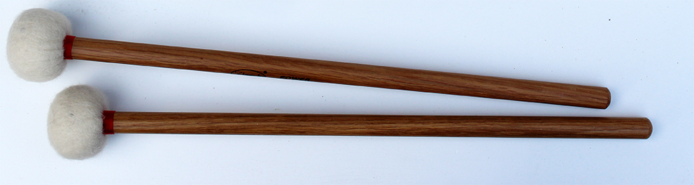 Filzschlägel, weich, 46 mm, Holzstiel