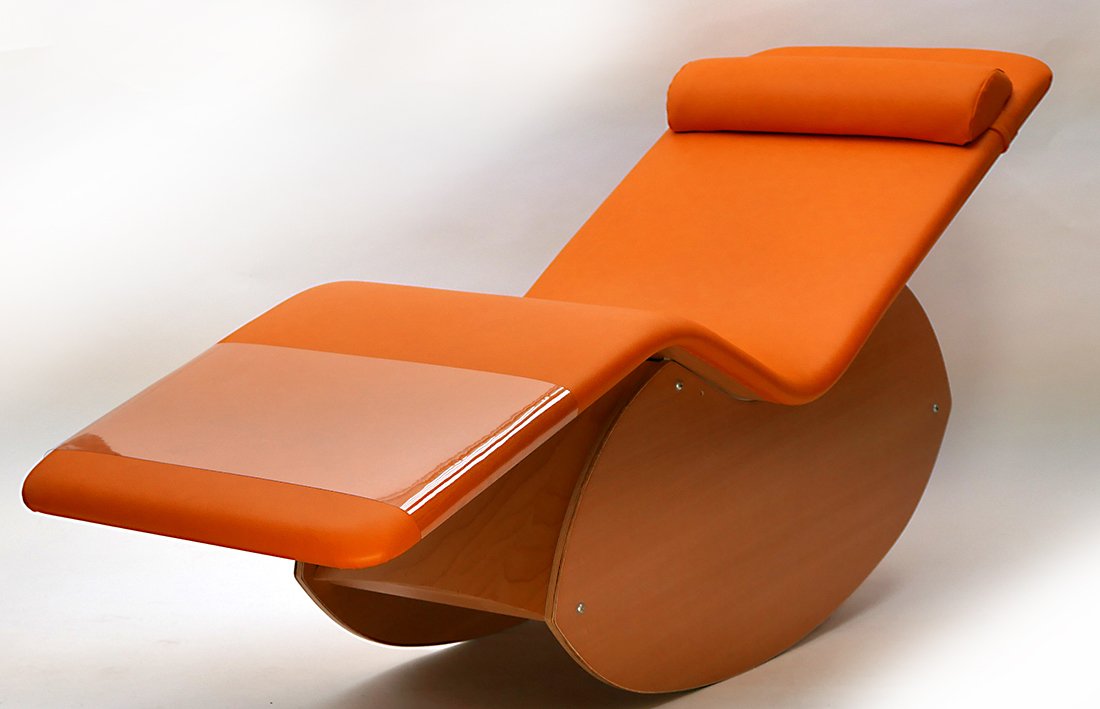 Klangwoge Balance PUR, Buche mit Festpolsterung Kunstleder